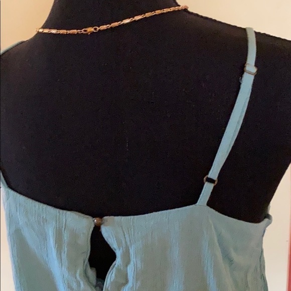 🏝Mossimo Green Tier Ruffle Top - Picture 5 of 8